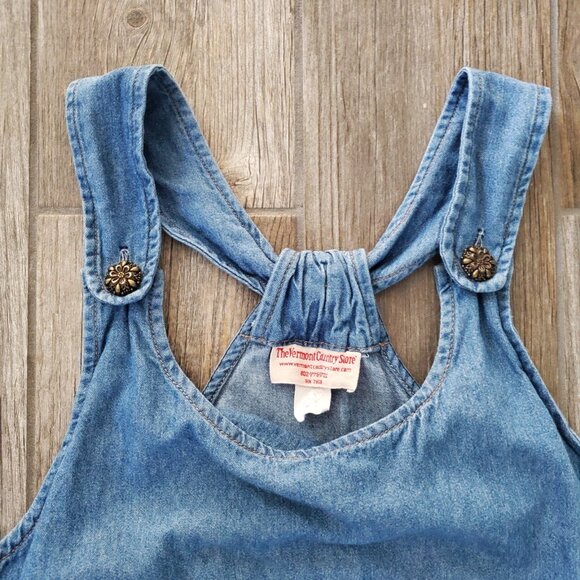 The VERMONT COUNTRY STORE womens Sz M. Denim Jumper DRESS lagenlook. Vintage - Picture 8 of 10